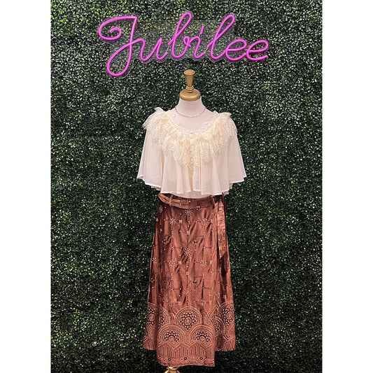 Brisa Bronze Velvet Skirt