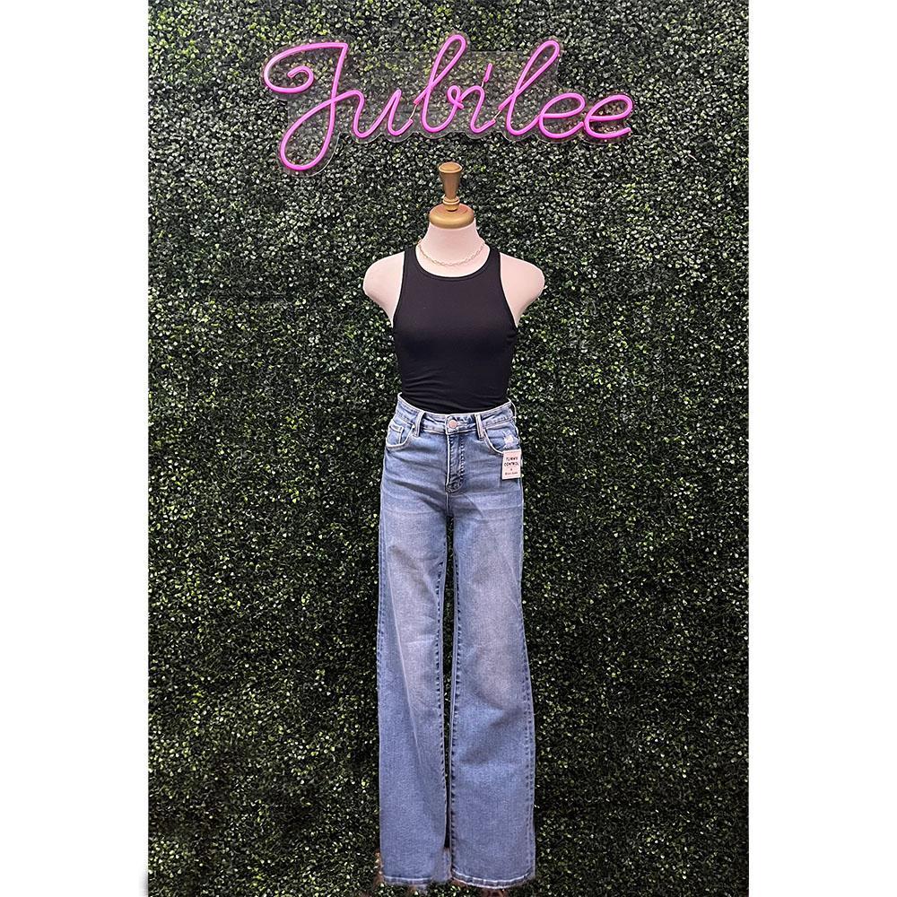 Feyre Medium Tummy Control High Rise Straight Jeans