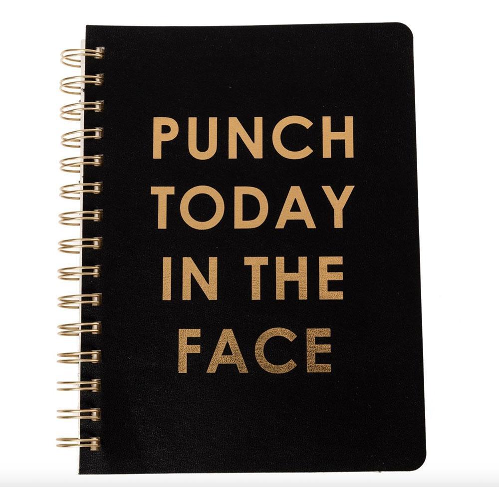 Punch today 6 x 8 Spiral Vegan Leather Journal