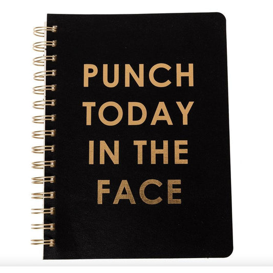 Punch today 6 x 8 Spiral Vegan Leather Journal