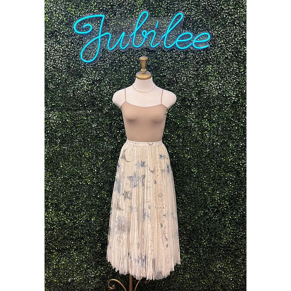 Astro Sparkly Tiered Tulle Midi Skirt