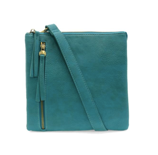 Teal Dawn Multi Pocket Compact Crossbody Bag