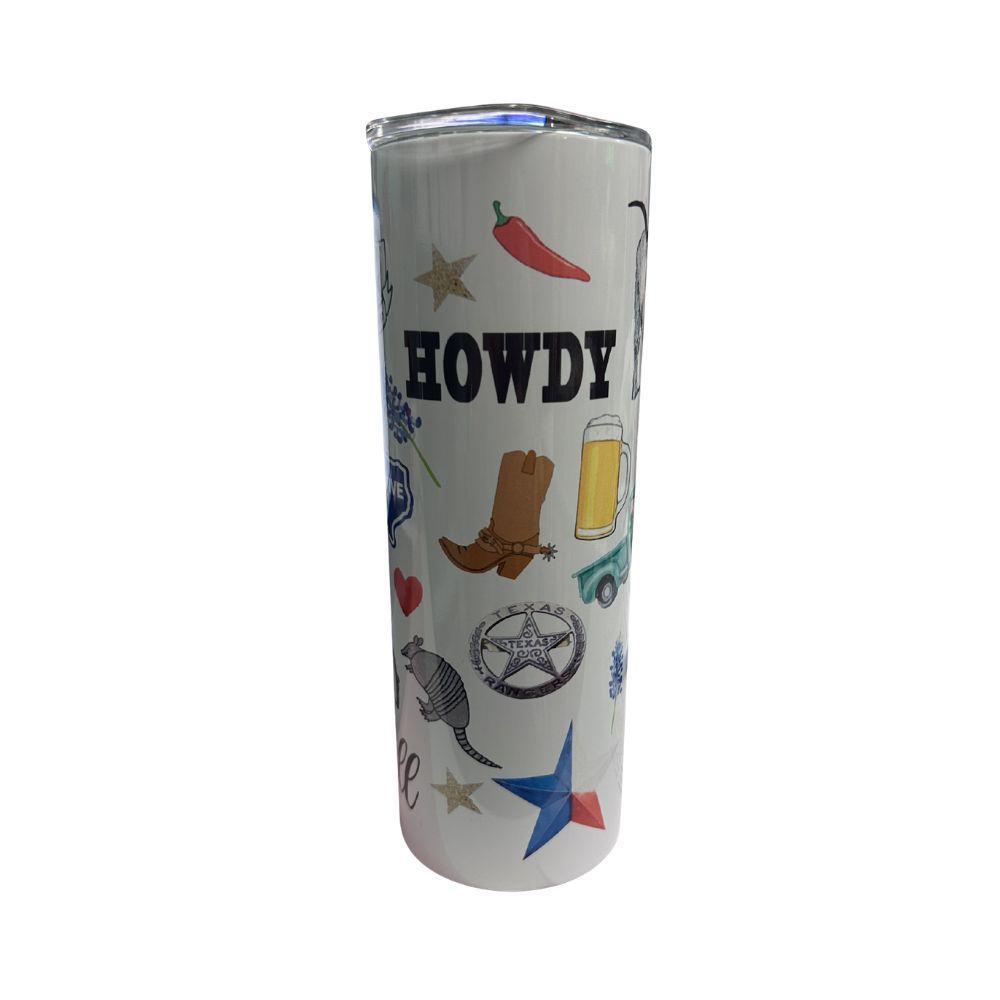 Texas Map Icons Tumbler - 20 oz.