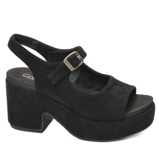 Miss Behavin Black Faux Suede Wedge By Corky's