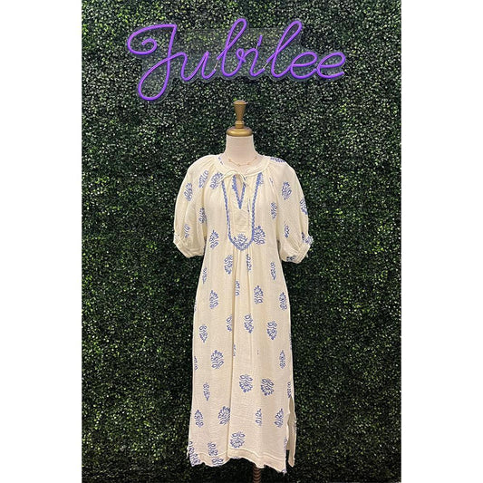 Brina Cream Midi Dress