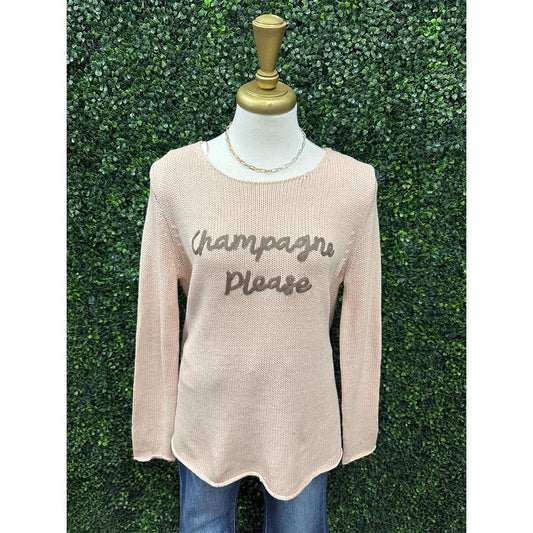 Blush "Champagne Please" Knit Sweater