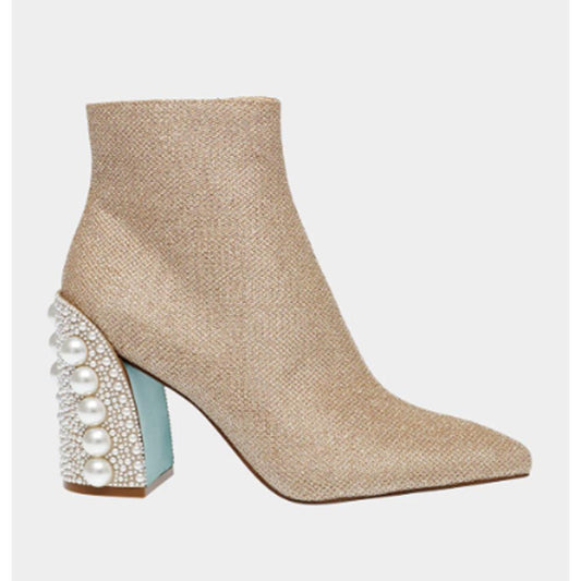 Kasey Gold Booties - Betsey Johnson