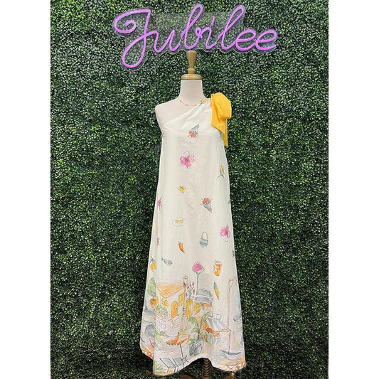 Celine Scenic One Shoulder Midi Dress