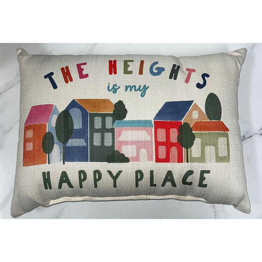 The Heights Is My Happy Place Pillow