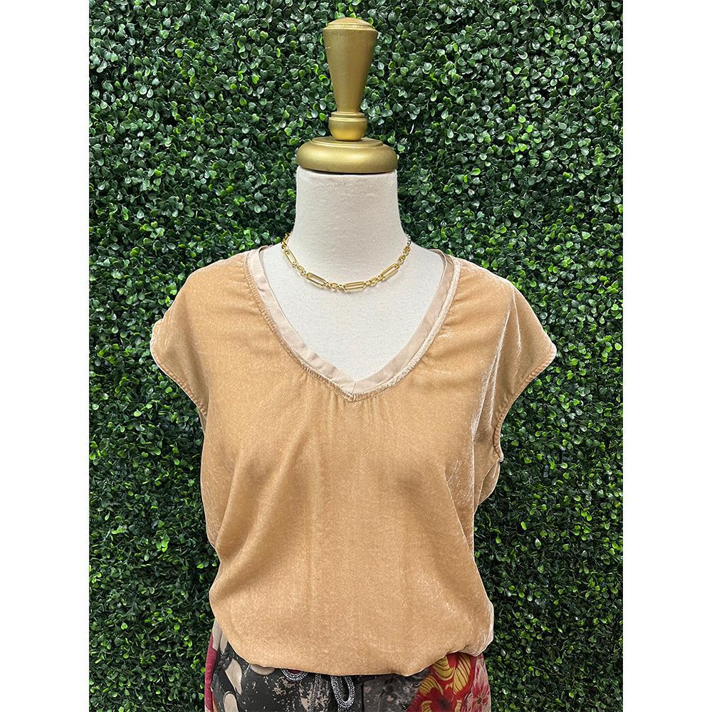 Caramel Yanis Velvet Top