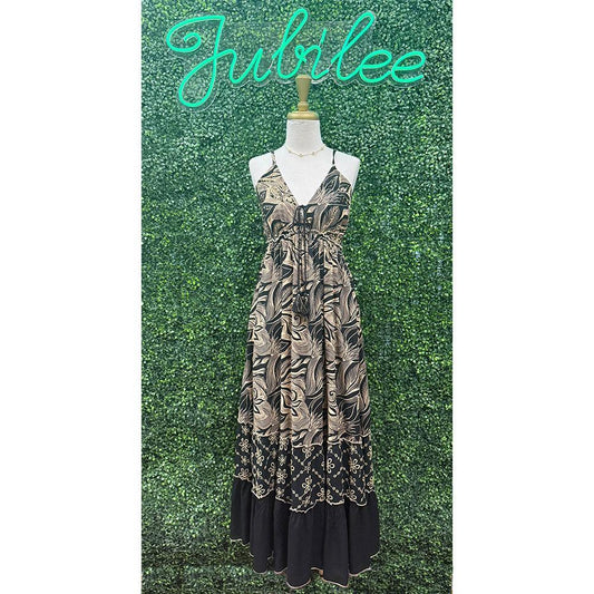 Kelli Black & Tan Boho Dress