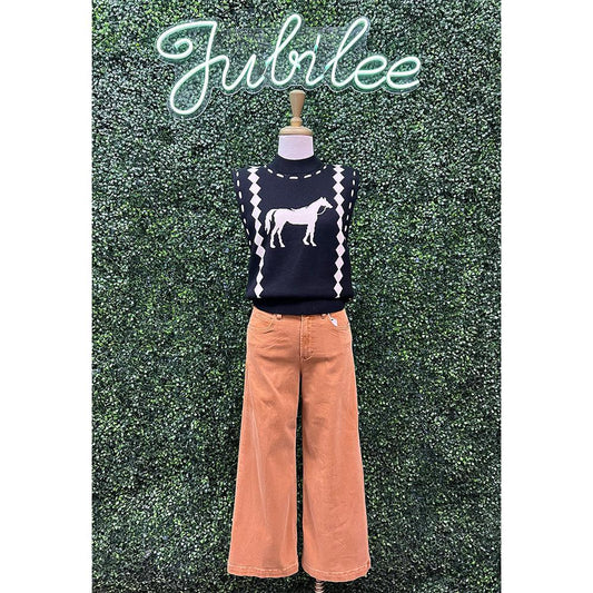 Aubrey Biscuit Wide Leg Jeans