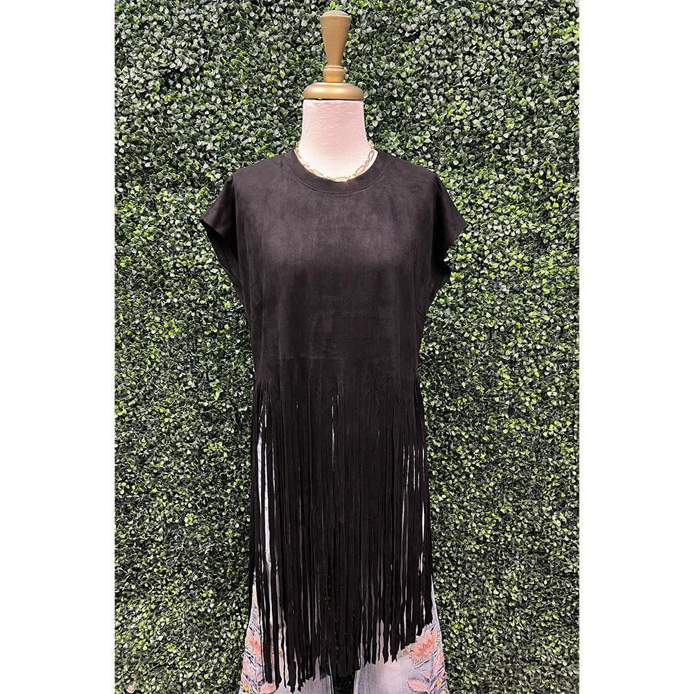 Dixie Fringe Suede Top