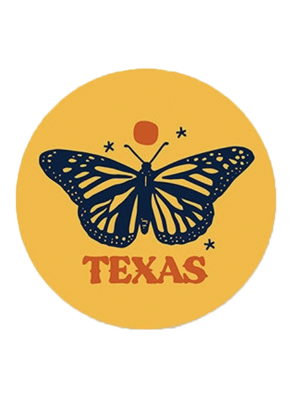 Texas Butterfly Sticker