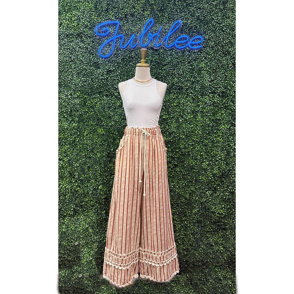 Rhonda Ric Rac Striped Pants