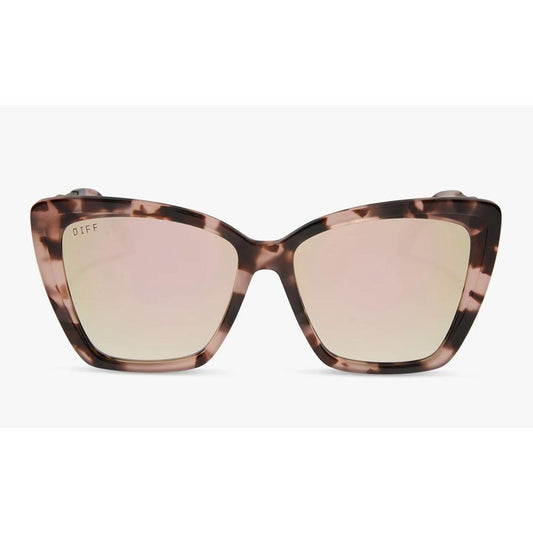 Becky II - Himalayan Tortoise Taupe Mirror Polarized Sunglasses