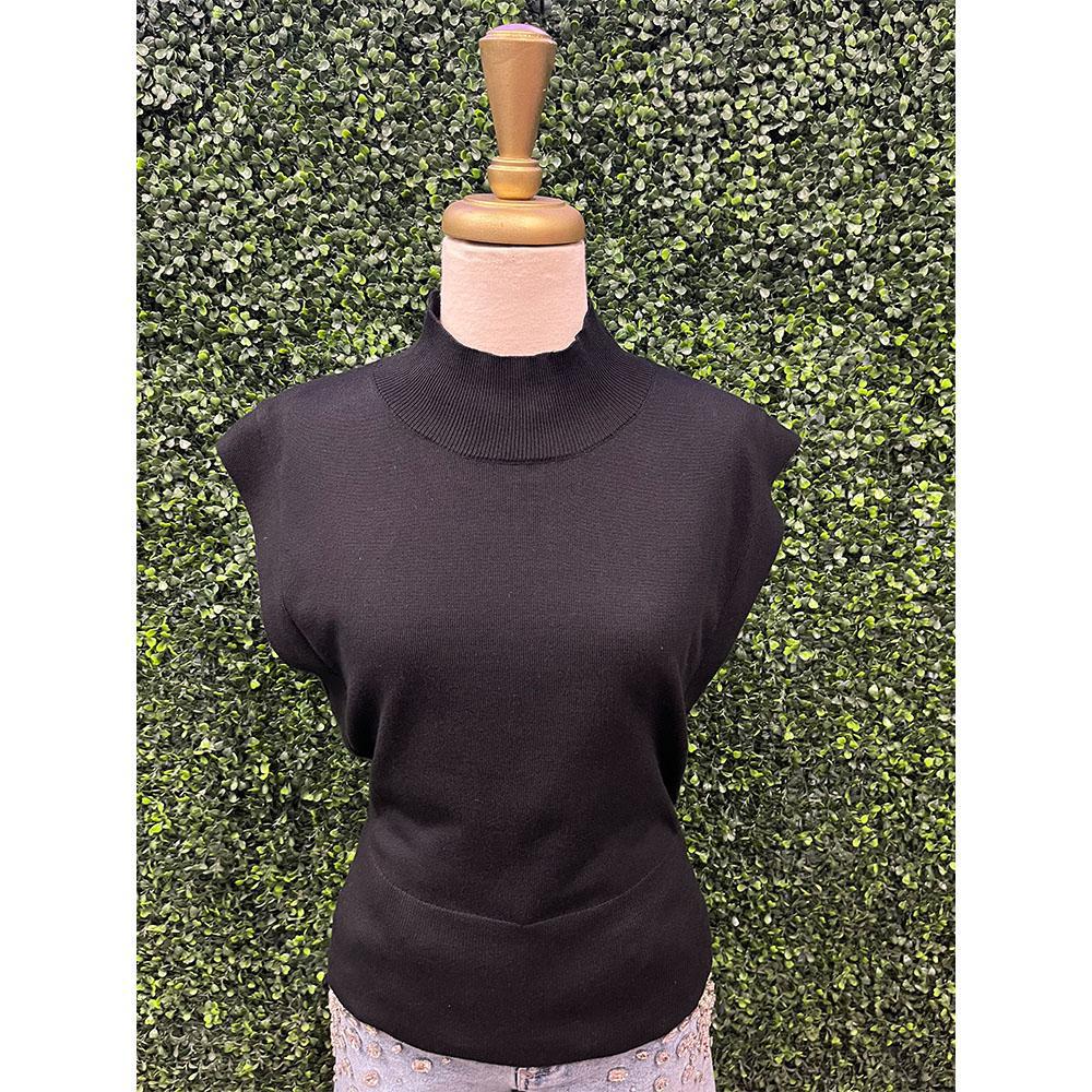 Maxxy Black Mock Neck Top