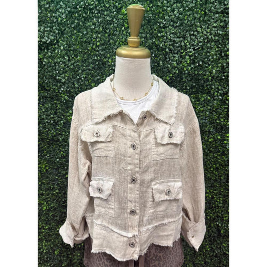 Kesha Beige Four Pocket Jacket