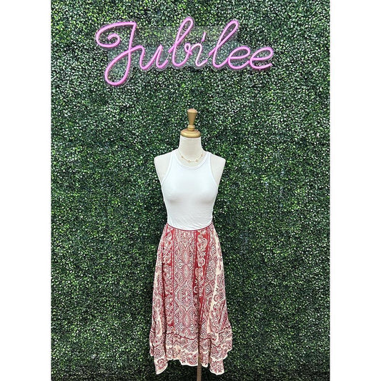 Ashlynn Cinnamon Printed Skirt