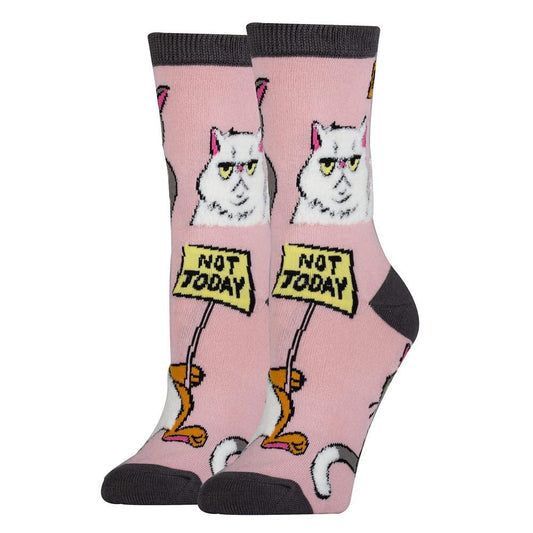 Not Today | Women's Cotton Crew Funny Socks