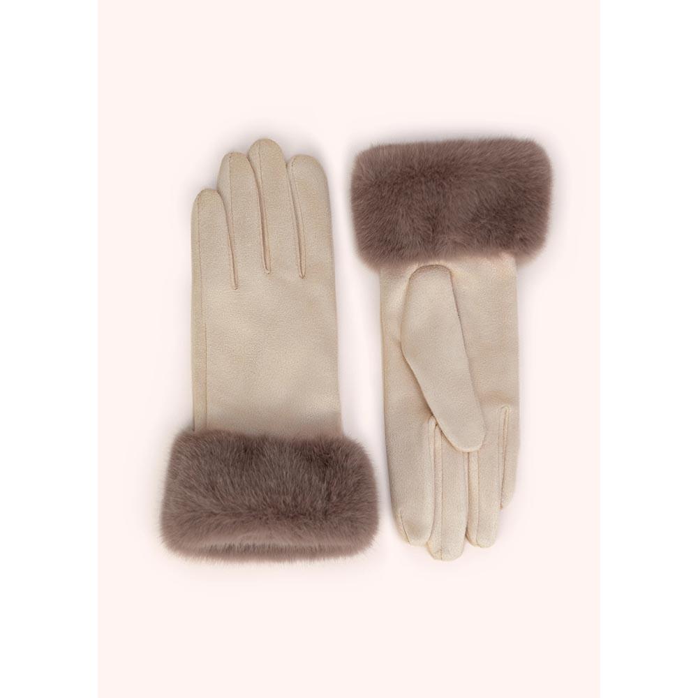 Cream Bettina Faux Fur Gloves