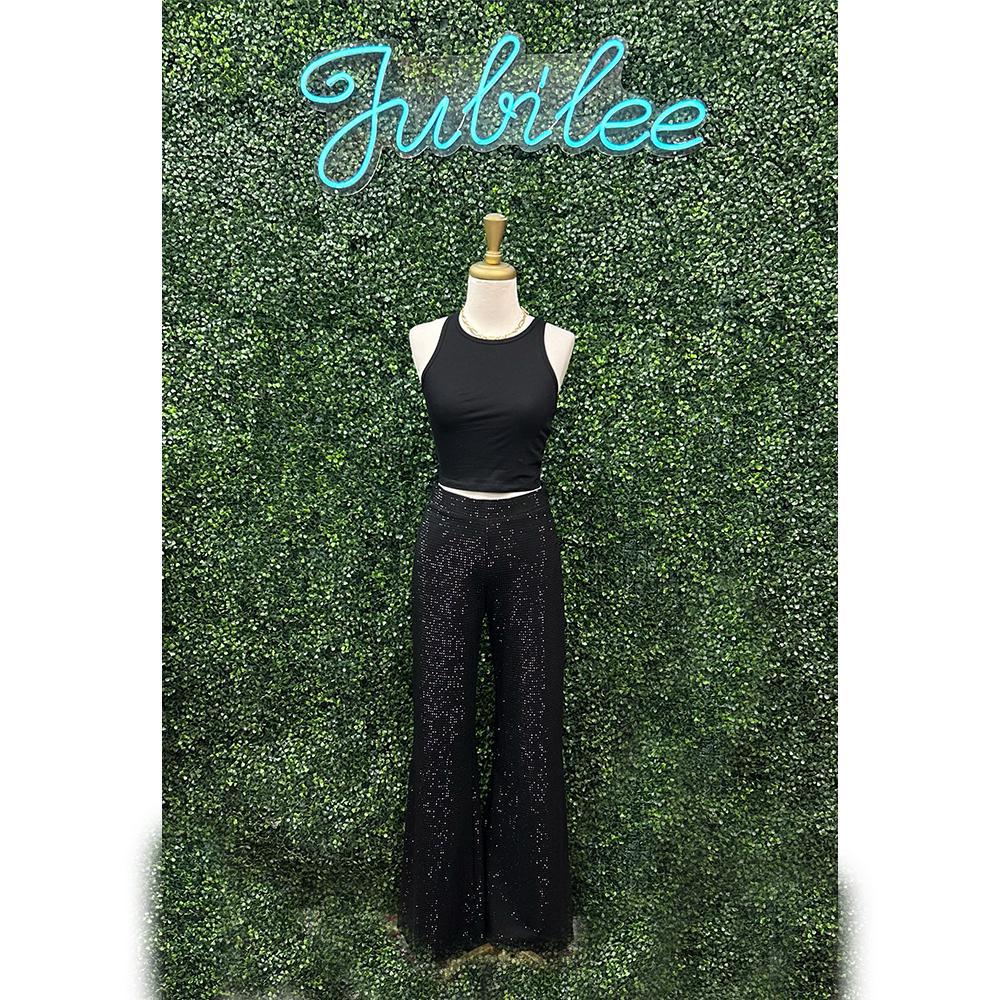 Gabriella Black Jeweled Disco Pants