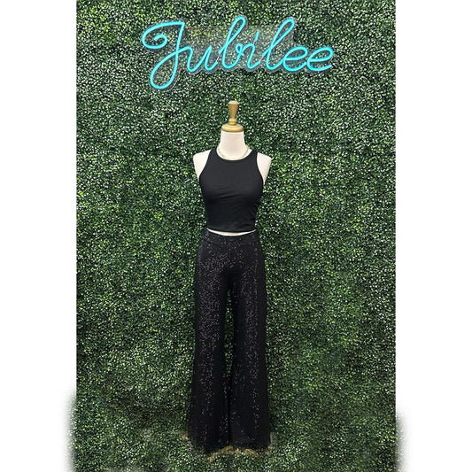 Gabriella Black Jeweled Disco Pants