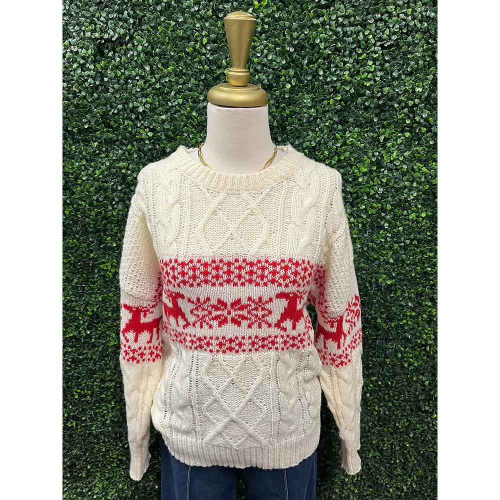 Christmas Theme Knit Sweater