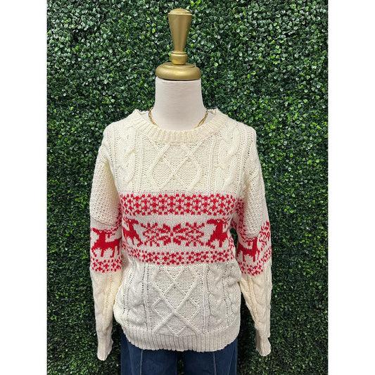 Christmas Theme Knit Sweater