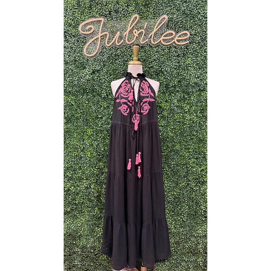 Blanca Black Maxi Dress