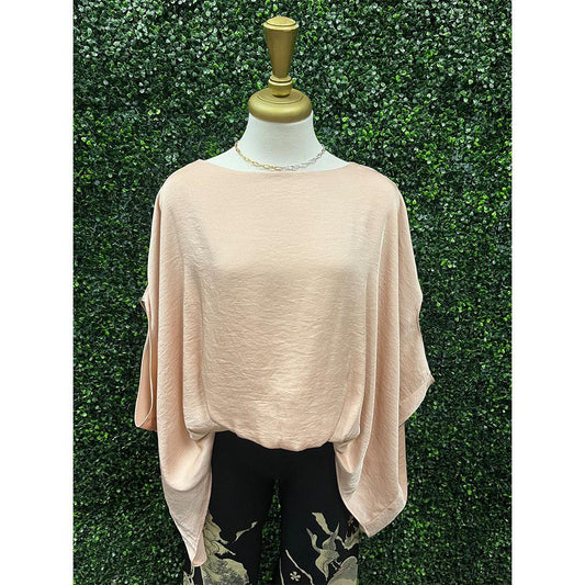 Rose Champagne Boat Neck Top
