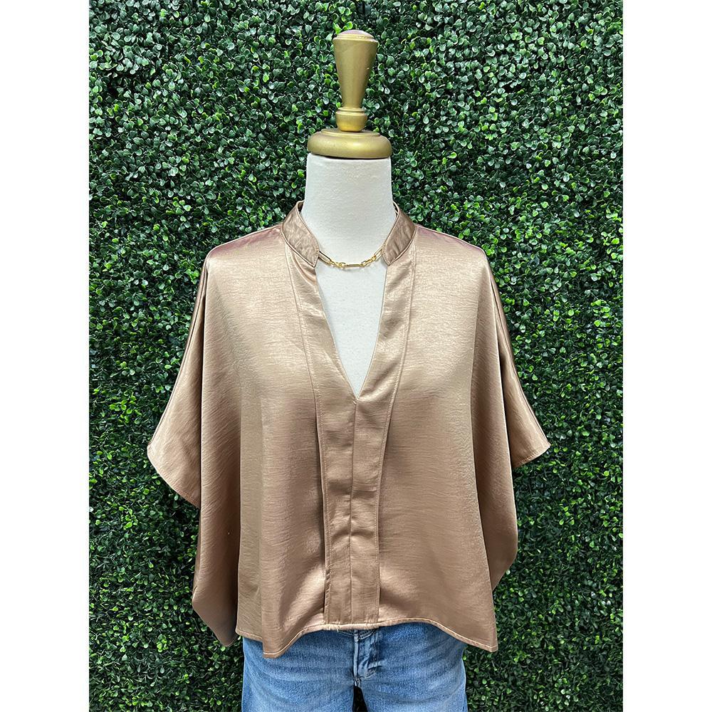 Brianna Taupe V-Neck Short
