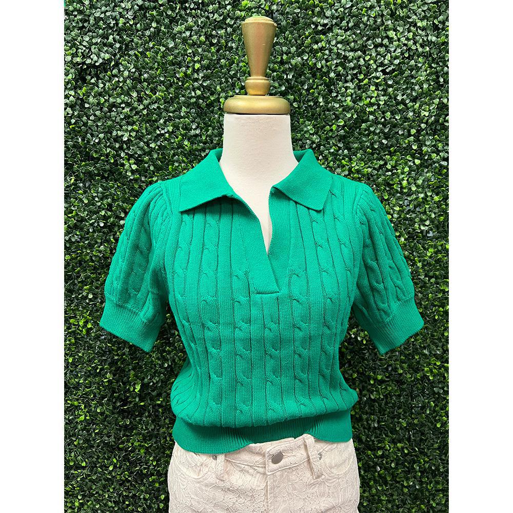 Nivia Green Sweater Top