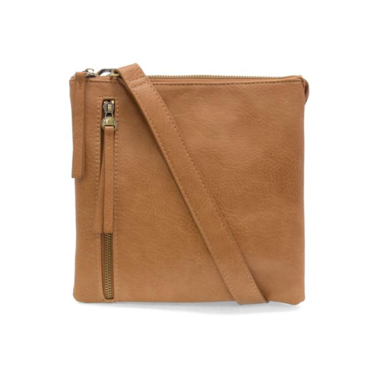 Mid Tan Dawn Multi Pocket Compact Crossbody Bag