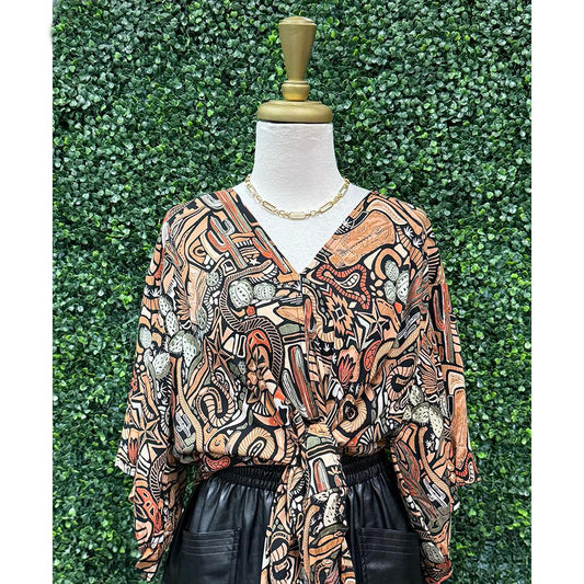 Clementine Tie Front Top