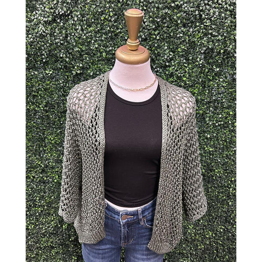 Army Green Back Star Cardigan