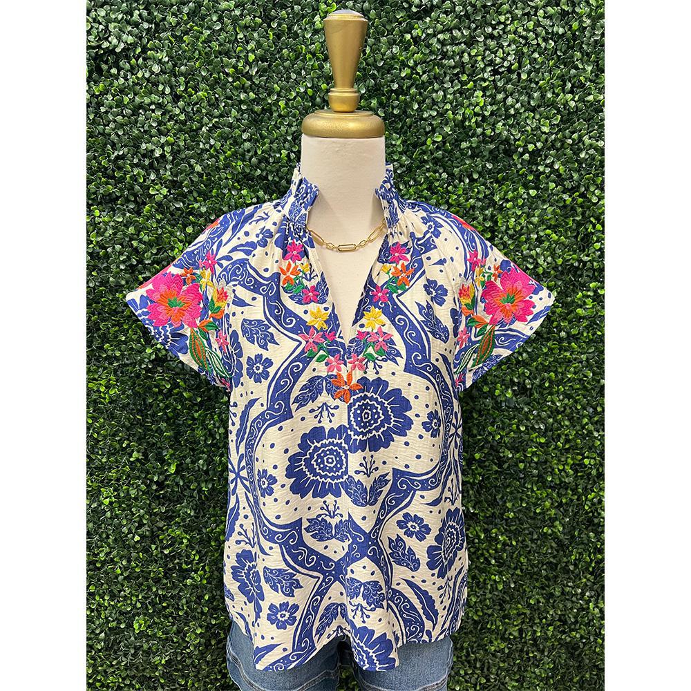 Mavis Embroidered Top