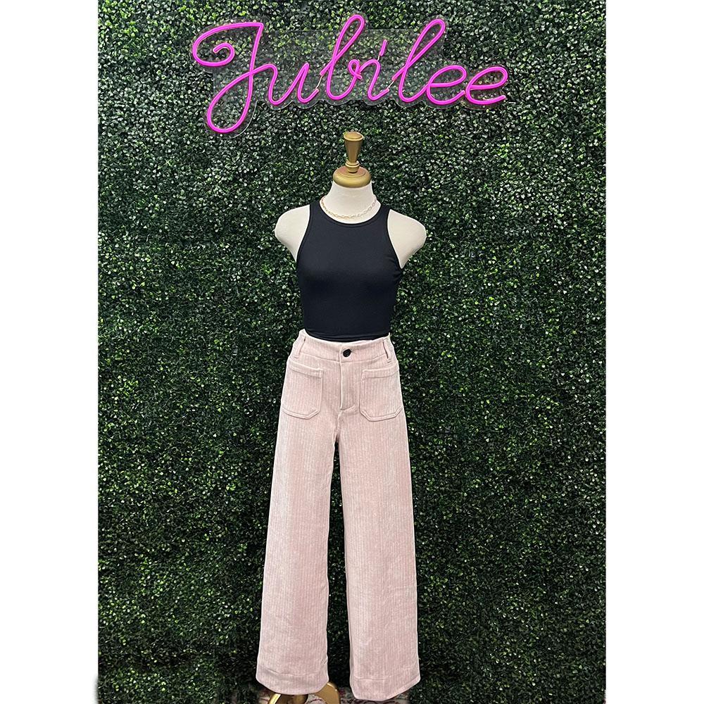 Pale Lilac Audrey Wide Leg Pants