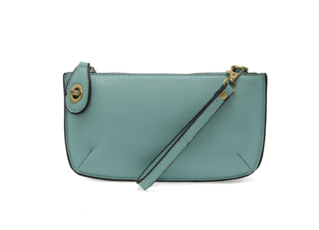 Fresh Aqua Mini Crossbody Wristlet Clutch