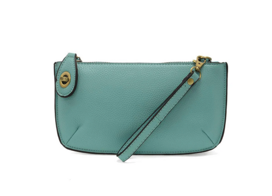 Fresh Aqua Mini Crossbody Wristlet Clutch