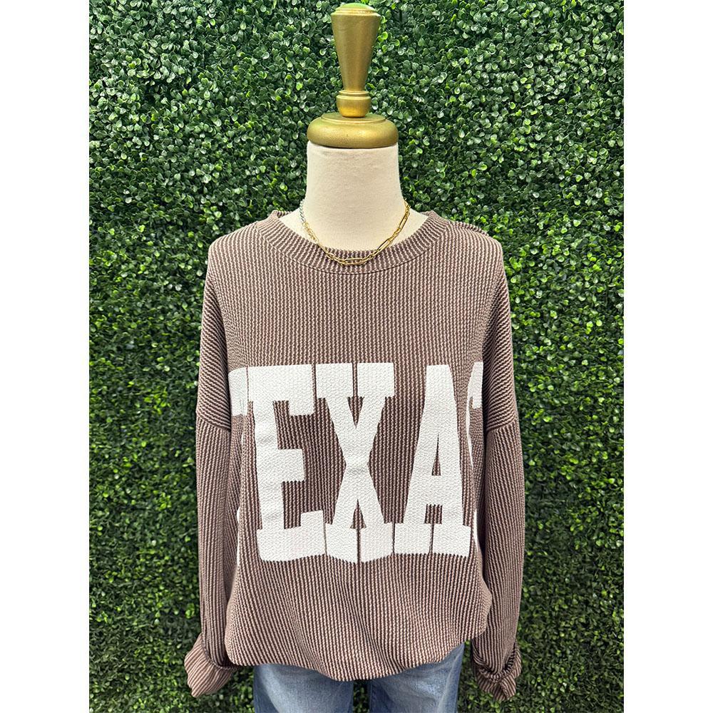 Dark Brown Texas Sweatshirt