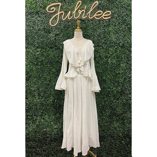 Ottilie White Maxi Skirt