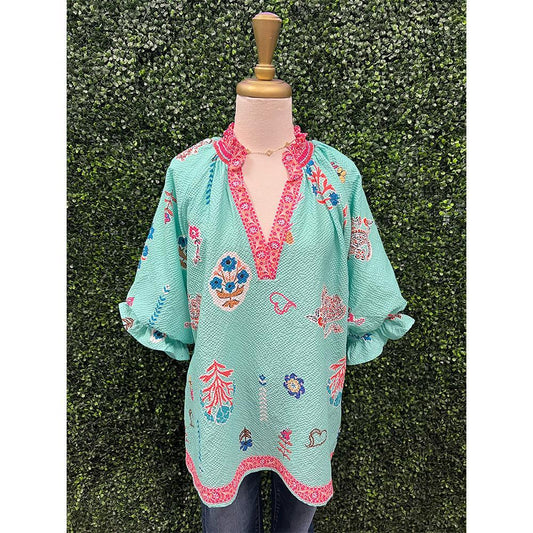 Florals in the Glacier Top