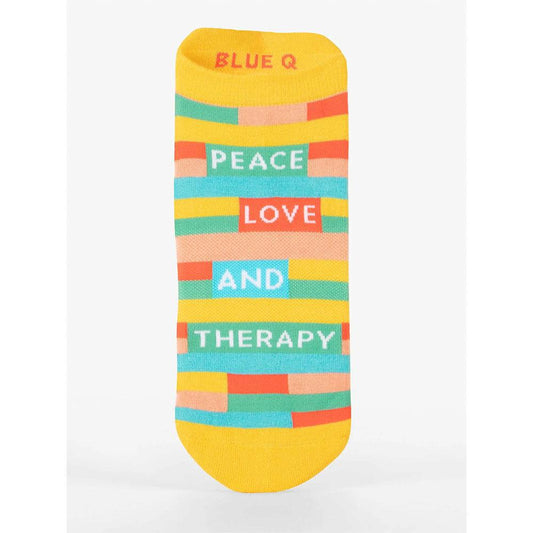 Peace Love & Therapy Sneaker Socks