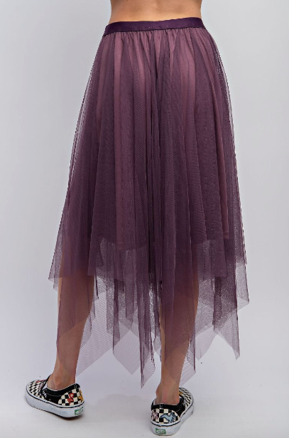 Purple Mesh Ballerina Tulle Skirt