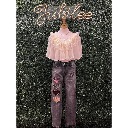 Briann Heart Trim Pants