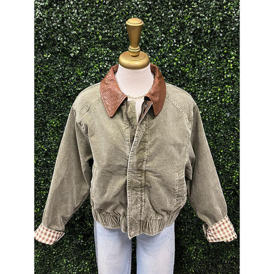 Logan Ash Olive Corduroy Jacket