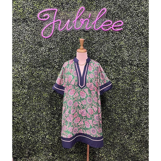 Millie Paisley Pullover Mini Dress