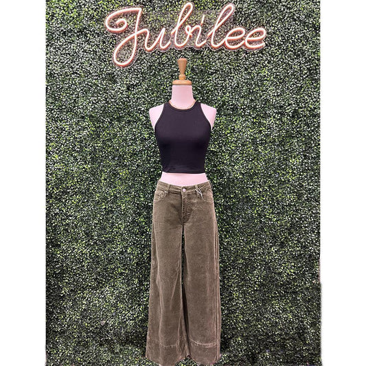 Moss Corduroy Wide Pants