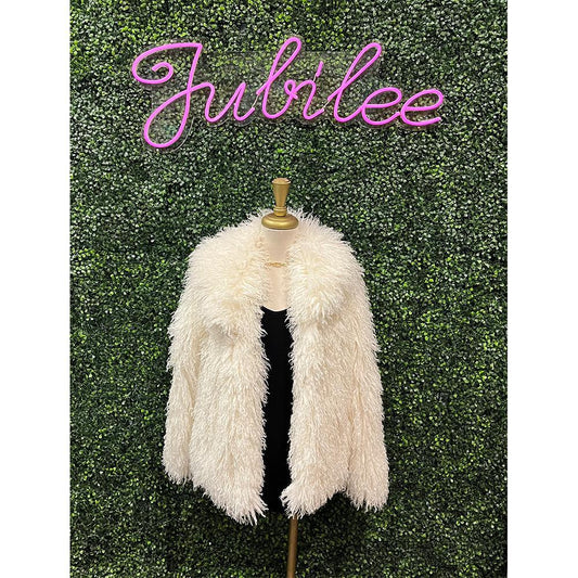 White Faux Fur Jacket